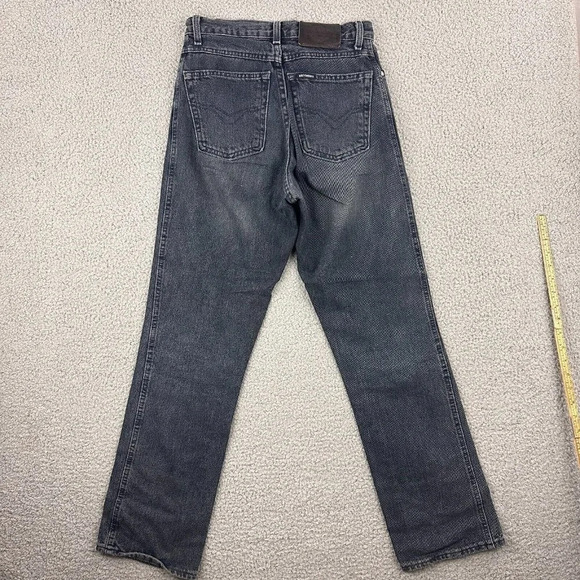 Vintage Harley Davidson Jeans size 28x30 Biker Blues High Waist Charcoal 90s - Picture 2 of 16